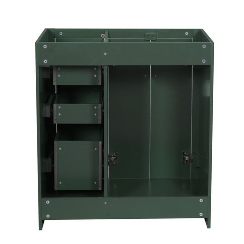 Retro Style Bathroom Vanity With 3 Drawers & Soft-Closing Doors