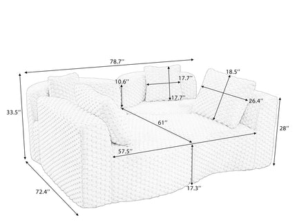Modular Sectional Sofa With Free Combination Design