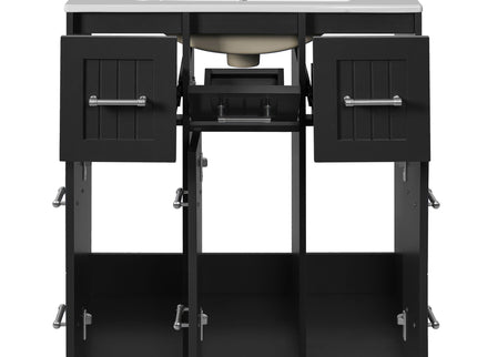 Bathroom Vanity With Undermount Sink, Soft-Close Doors, Drawers, Ceramic Sink