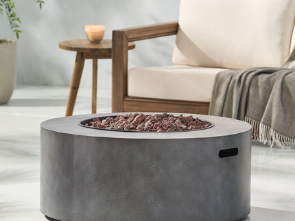 Round Iron Fire Pit With 40, 000 Btu