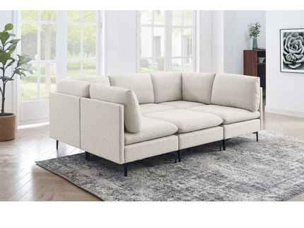 Upholstered Modular Sectional & Tall Legs