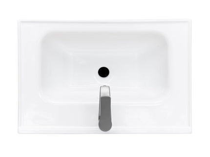 Modern Freestanding Bathroom Vanity With Ceramic Sink, Hot And Cold Faucet, Storage Cabinet & Open Shelf