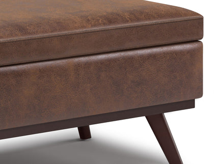 Owen - Lift Top Large Coffee Table Storage Ottoman, Mid Century Style