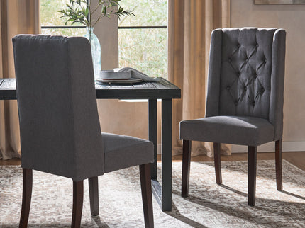 Sophisticated Tufted Dining Chair With High Back Design