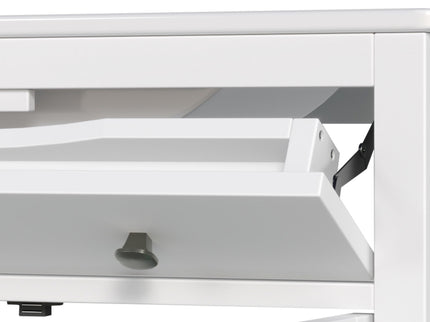 Bathroom Vanity With Ceramic Sink, Adjustable Shelf & Tip Out Tray