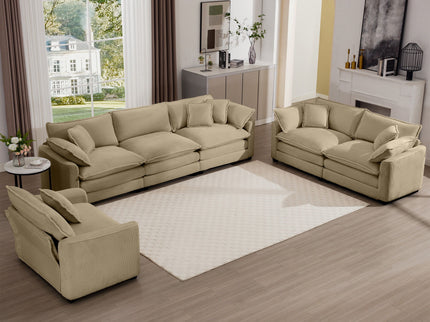 Elegant Oversized Sectional Sofa Set With Deep Seats And Flexible Layout