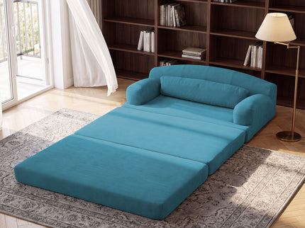 2 Seater Sofa Bed, Compact Foldable Floor Couch