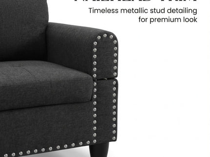 L - Shaped 3 Piece Sectional Sofa With Chaise, Storage Ottoman & Cup Holders