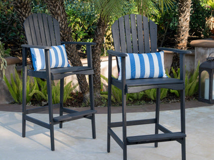 Outdoor Acacia Wood Adirondack Barstools (Set of 2)