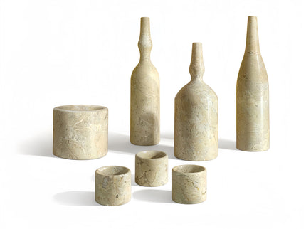7 Pieces Luxury Natural Marble Living Room Accessories Set