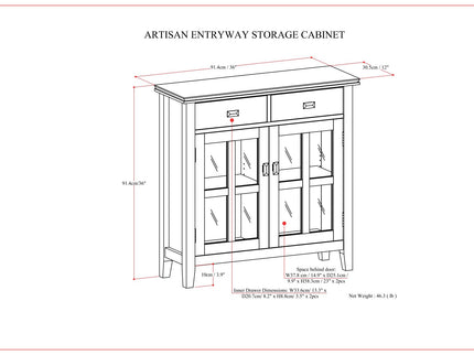 Artisan - Entryway Storage Cabinet - Russet Brown