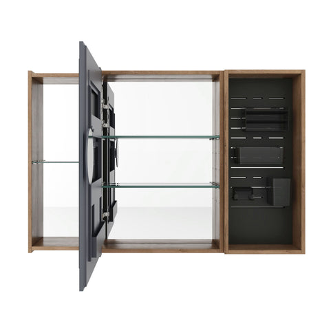 Wall Mounted Bathroom Cabinet, Adjustable Shelves Storage Cabinet - Imitative Oak