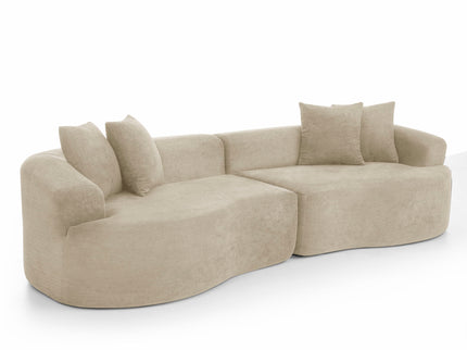 4 Seater Curved Cloud Sectional Sofa