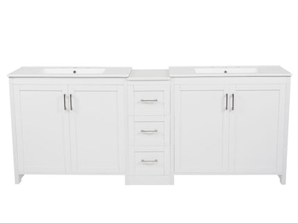 Double Sink Bathroom Vanity With Quartz Countertop