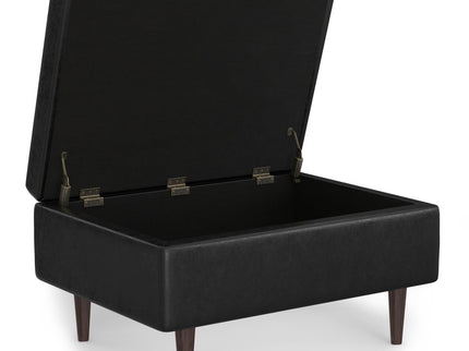 Shay - Large Square Coffee Table Storage Ottoman Mid-Century Style