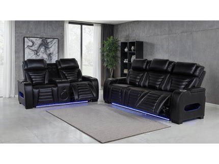 Isadora - Power Reclining Loveseat With Dual USB Charging And Built In Bluetooth Speaker - Black