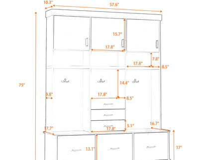 Entryway Hall Tree With Bench And Storage, 5 In 1 Coat Rack
