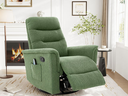 Manual Recliner Chair With 8 Point Massage And Swivel Function