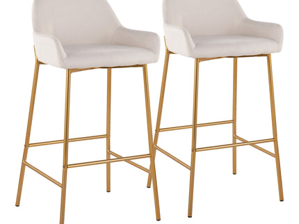 Daniella - Contemporary / Glam Fixed Height Bar Stool (Set of 2)