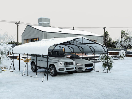 Heavy Duty Carport, All Weather Shelter - Black