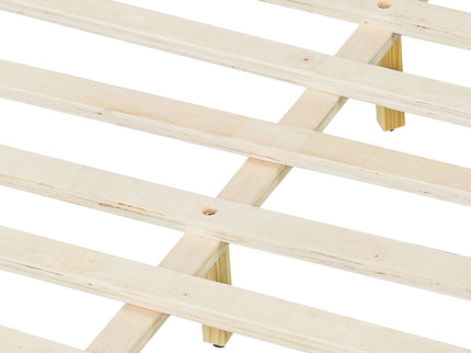 Upholstered Platform Bed Frame With Thick Headboard