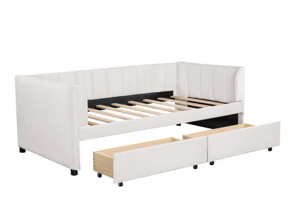 Upholstered Daybed With Ergonomic Design Backrest