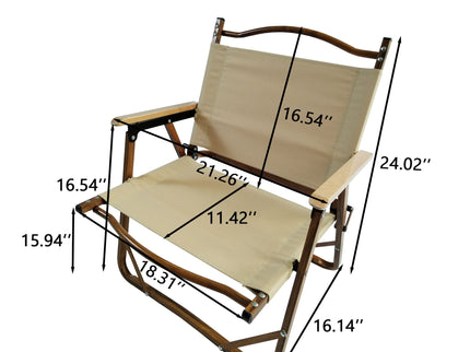5 Pieces Dining Set, Multi-Function Foldable And Portable, 1 Dining Table & 4 Folding Chairs, Indoor And Outdoor Universal For Children - Natural