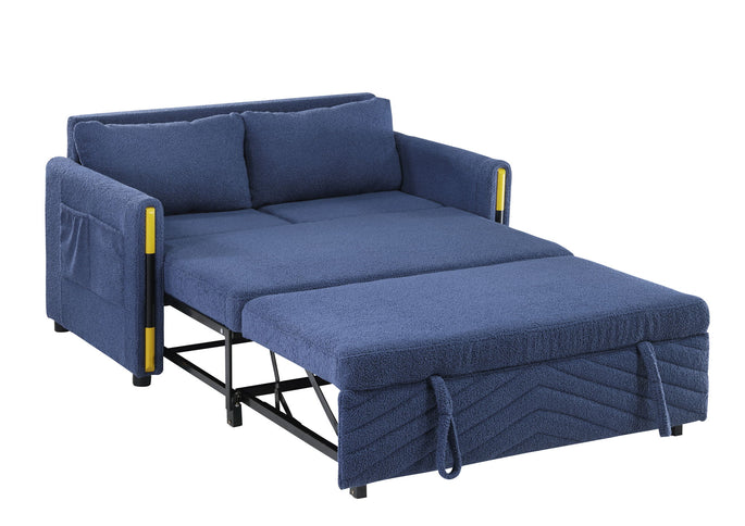 Percy - Teddy Sleeper Loveseat With Dual-Pull Sleeper Design