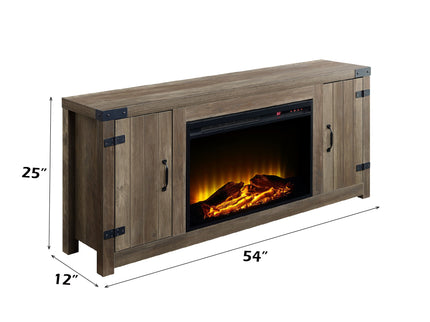 Tobias - Fireplace - Oak / Rustic