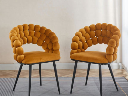 Modern Chair With Tube Legs, Soft Cushions And Comfortable Backrest