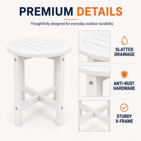 Round Outdoor Side Table
