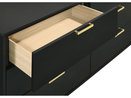 Lexie - 6 Drawer Rectangular Dresser - Black