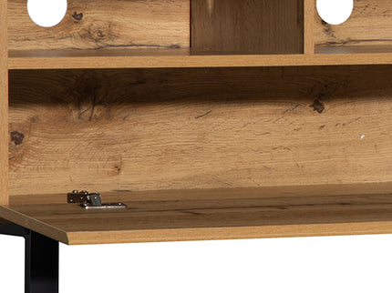 TV Stand For 80'' TV With Double Storage Space, Media Console Table With Drop Down Door