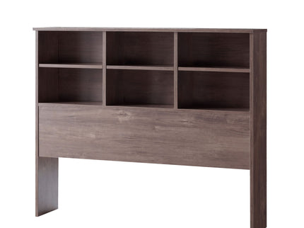 Bookcase Headboard 6 Shelves 3 Shelves Adjustable Top Panel Rounded Corners