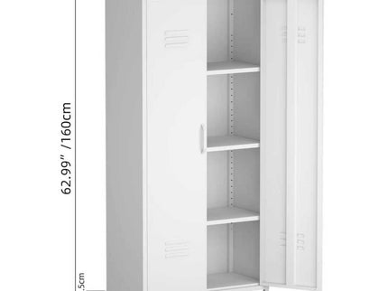 Modern Storage Cabinet With Adjustable Shelves, Magnetic Door Stopper