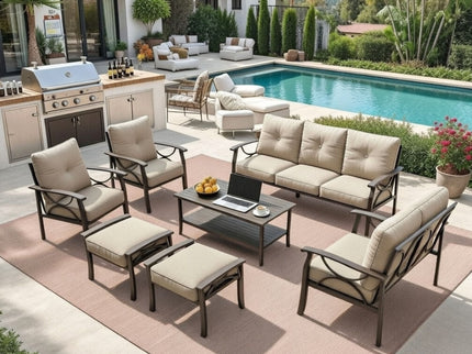 Patio Furniture Set & Coffee Table For Backyard