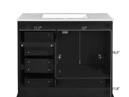 Traditional Bathroom Vanity With Soft Close Doors And Drawers