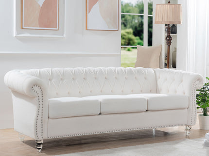Rolled Arm Chesterfield 3 Seater Sofa