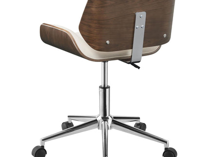 Ecru Swivel Office Chair Adjustable Height - Beige