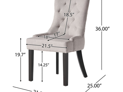 Contemporary Cheney Dining Chair Set With Tufted Design