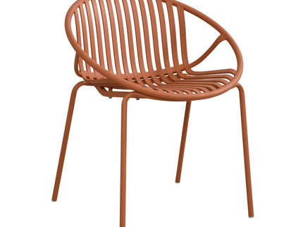 Stackable Outdoor Chairs With Breathable Plastic Backrest (Set of 2)