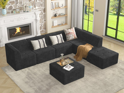 Modern Minimalist Ottoman Sofa Compressed Sectional Couch Sleeper