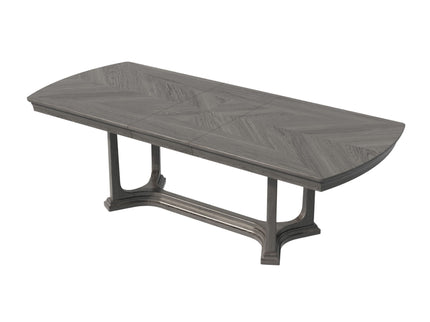 Arcus - Rectangular Dining Table With Butterfly Leaf - Charcoal Gray