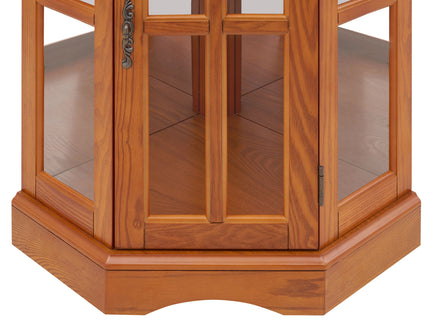 Corner Curio Cabinet With 5 Shelves And Lighting System (E26 Light Bulb Not Included)