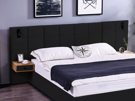 Upholstered Hydraulic Platform Bed With Storage Shelves, Reading Lamps, USB Port