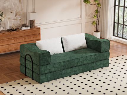 3 Seat Folding Floor Couch & King Size Bed Mattress