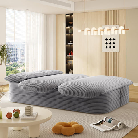 Convertible Floor Sofa Bed With Multi Functional Blanket