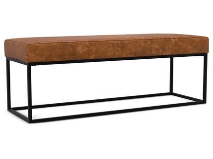 Candice - Ottoman Bench - Tan / Black