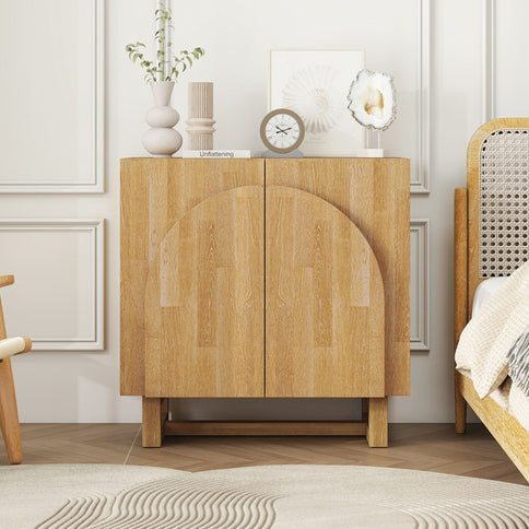 2 Door Cabinet, Suitable For Bedroom - Natural