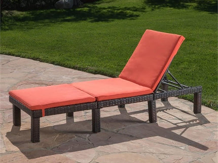 Waterproof Fabric Lounge Cushion With Rectangular Shape - Orange